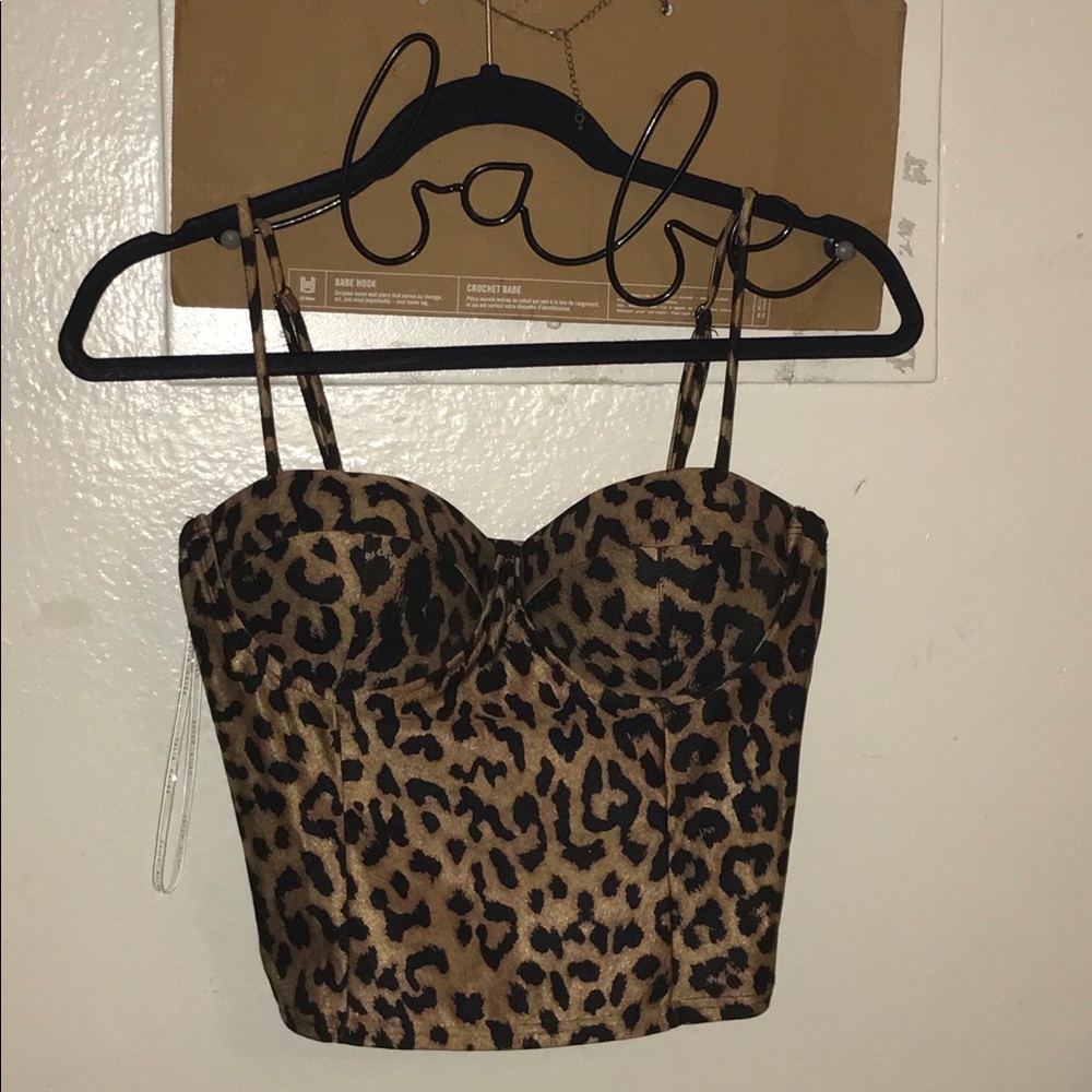 Satin almost bustier like tank top